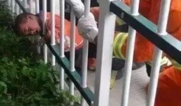 女子爬护栏吃瓜,公共安全意识亟待加强